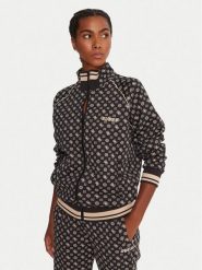 Guess Bluza V5YQ03 KB212 Czarny Regular Fit. Czarne bluzy damskie Guess, s, z aplikacjami, z syntetyku, bez kaptura. Za 369.99 zł.