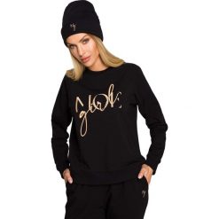Czapka Beanie z Haftem - Czarna. Czarne czapki damskie MOE, bez wzorów, z bawełny. Za 96.90 zł.