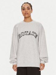 ROTATE Bluza Sui 1124541473 Szary Boxy Fit. Szare bluzy damskie ROTATE, l, bez wzorów, z bawełny, bez kaptura. Za 399.99 zł.