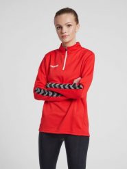 Bluza do piłki nożnej damska Hummel demi-zip hml AUTHENTIC. Niebieskie bluzy damskie Hummel, l, bez wzorów, z materiału, bez kaptura. Za 172.65 zł.