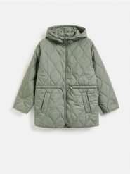 Pikowana kurtka - jasnozielony. Zielone kurtki damskie Reserved, l, bez wzorów, z tkaniny, bez kaptura. Za 179.99 zł.