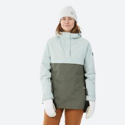 Kurtka snowboardowa damska Dreamscape SNB 100. Brązowe kurtki damskie DREAMSCAPE, na zimę, m, bez wzorów, z materiału, bez kaptura. Za 299.99 zł.