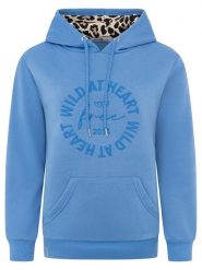 Zwillingsherz Bluza "Wild at Heart" w kolorze niebieskim rozmiar: S/M. Niebieskie bluzy damskie Zwillingsherz, m, bez wzorów, z kapturem. Za 210.32 zł.
