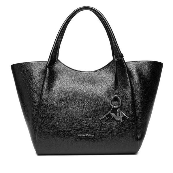 Torebka Emporio Armani. Czarne shopper bag Emporio Armani, bez dodatków. Za 1,214.99 zł.