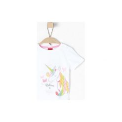 S.Oliver T-Shirt Dziewczęcy 62, Biały. Białe koszulki i t-shirty dziewczęce S.Oliver, w kolorowe wzory, z krótkim rękawem. Za 30.00 zł.