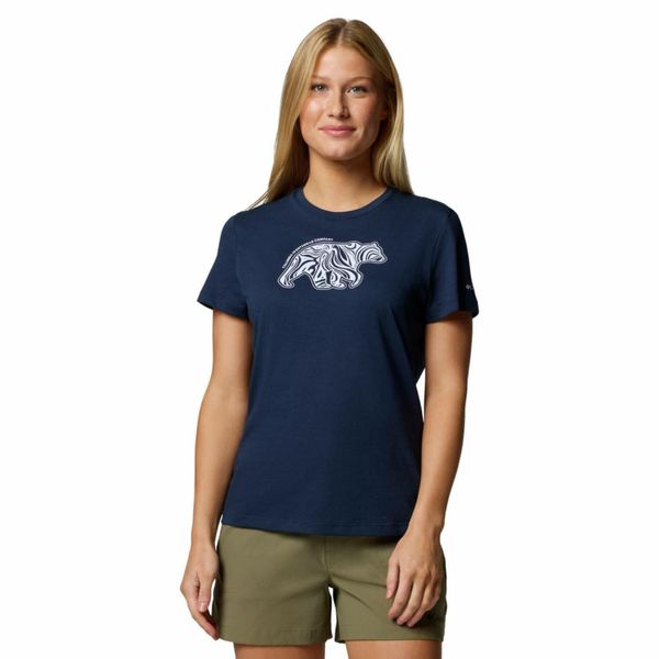 Koszulka techniczna damska Columbia Ruby Springs Graphic Fit Short Sleeve. Niebieskie koszulki damskie Columbia, l, bez wzorów, bez kołnierzyka, bez ramiączek. Za 93.09 zł.