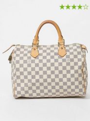 Louis Vuitton Torebka "Speedy 30" w kolorze szaro-kremowym - 30 x 21 x 18 cm rozmiar: onesize. Szare torebki klasyczne damskie Louis Vuitton, z materiału, na ramię, bez dodatków. Za 5,061.77 zł.