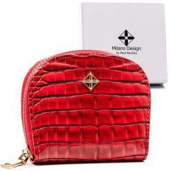 Mała portmonetka damska Milano Design SF1840-JM czerwona. Czerwone portfele damskie MILANO DESIGN, bez wzorów, ze skóry ekologicznej. Za 26.00 zł.