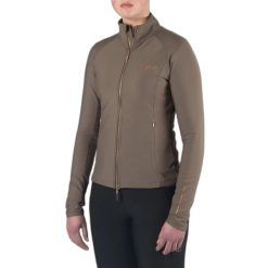 Damska techniczna koszulka polo do jazdy konnej z długim rękawem HORKA Excellenc. Brązowe bluzki damskie HORKA, bez wzorów, z materiału, sportowe, bez kołnierzyka, bez ramiączek. Za 326.50 zł.