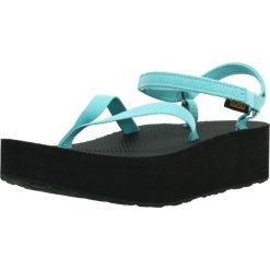 Sandały TEVA W FLATFORM SLIM Niebieski. Niebieskie sandały damskie Teva, bez wzorów, z tkaniny, bez obcasa, bez zapięcia. Za 280.99 zł.