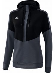 Erima Bluza "Squad" w kolorze czarno-szarym rozmiar: 40. Czarne bluzy damskie Erima, bez wzorów, z kapturem. Za 113.90 zł.