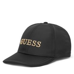 Czapka z daszkiem Guess. Czarne czapki z daszkiem damskie Guess, z aplikacjami. Za 159.99 zł.