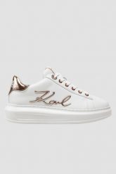 KARL LAGERFELD Białe sneakersy damskie KAPRI Signia, Rozmiar 40. Białe obuwie sportowe damskie KARL LAGERFELD, bez zapięcia. W wyprzedaży za 669.99 zł.
