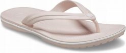 Japonki Dla Dorosłych Crocs Crocband Flip. Białe klapki damskie Crocs, bez wzorów, z materiału, bez obcasa, bez zapięcia. Za 169.99 zł.