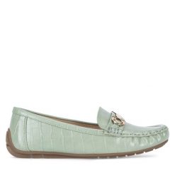 Mokasyny Jenny Fairy. Zielone mokasyny damskie Jenny Fairy, bez obcasa. Za 49.99 zł.