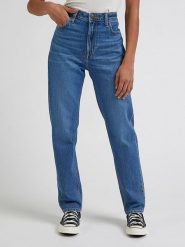 Lee Dżinsy - Tapered fit - w kolorze niebieskim rozmiar: W31/L35. Niebieskie jeansy damskie Lee, z podwyższonym stanem. Za 144.58 zł.