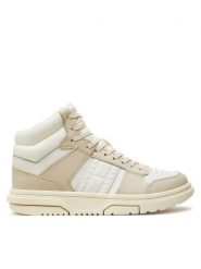 Tommy Jeans Sneakersy The Brooklyn Mid Top EN0EN02579 Écru. Obuwie sportowe damskie Tommy Jeans, z jeansu, bez zapięcia. W wyprzedaży za 199.99 zł.