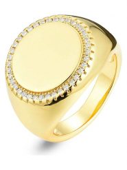 Les Petites Précieuses Pozłacany pierścionek z cyrkoniami rozmiar: 54. Żółte pierścionki damskie Les Petites Précieuses, z cyrkonią, pozłacane. Za 260.99 zł.