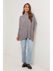 Soft Cashmere Sweter w kolorze szarym rozmiar: 38/40. Szare swetry klasyczne damskie Soft Cashmere, bez kołnierzyka. Za 152.99 zł.