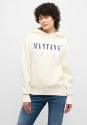 MUSTANG MARGO DAMSKA BLUZA WKŁADANE PRZEZ GŁOWĘ Z KAPTUREM LOGO WHISPER WHITE 1013934 2013. Białe bluzy damskie Mustang, s, bez wzorów, z kapturem. Za 189.99 zł.