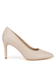 Lasocki Szpilki WYL4217-1Z Beżowy. Brązowe szpilki damskie Lasocki, bez wzorów, ze skóry, bez obcasa, na szpilce, bez zapięcia. Za 249.99 zł.