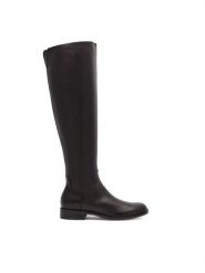 Gino Rossi Muszkieterki MIVAR-02 Czarny. Czarne kozaki damskie Gino Rossi, ze skóry, bez obcasa, na płaskiej podeszwie, bez zapięcia. Za 459.99 zł.