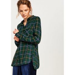 Koszula w kratę - Turkusowy. Niebieskie koszule damskie Reserved. W wyprzedaży za 39.99 zł.