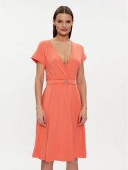 Liu Jo Sukienka codzienna VA4112 JS360 Pomarańczowy Regular Fit. Brązowe sukienki damskie Liu Jo, bez wzorów, z wiskozy, bez ramiączek. Za 279.99 zł.