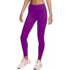 Legginsy Sportowe Damskie Nike Performance Dri-fit. Fioletowe legginsy sportowe damskie Nike, bez wzorów, z podwyższonym stanem, na fitness i siłownię, dri-fit (nike). Za 221.80 zł.