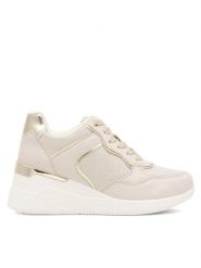 Clara Barson Sneakersy WFA2460-1 Beżowy. Brązowe obuwie sportowe damskie Clara Barson, ze skóry, bez zapięcia. Za 139.99 zł.