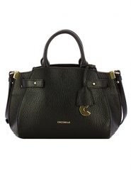 COCCINELLE Skórzana torebka w kolorze czarnym - 38 x 28 x 18 cm rozmiar: onesize. Czarne torebki klasyczne damskie Coccinelle, z materiału, na ramię, bez dodatków. Za 975.45 zł.