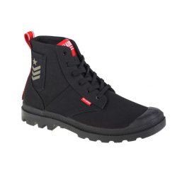 Buty sportowe Sneakersy unisex, Palladium Pampa Hi Army. Czarne obuwie sportowe casual damskie Palladium, z gumy, trekkingowe. Za 359.99 zł.