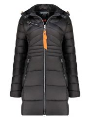 Geographical Norway Płaszcz pikowany w kolorze czarnym rozmiar: S. Czarne płaszcze damskie Geographical Norway, s, bez wzorów, bez kaptura. Za 215.21 zł.