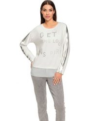 Heine Koszulka w kolorze kremowym rozmiar: 42. Brązowe koszulki damskie Heine, bez wzorów, bez kołnierzyka, bez ramiączek. Za 87.61 zł.