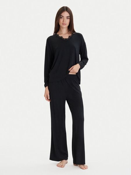 Ysabel Mora Piżama 10773 Czarny Relaxed Fit. Czarne piżamy damskie ysabel mora, bez wzorów, bez ramiączek. Za 279.99 zł.