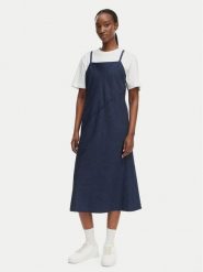 Calvin Klein Jeans Sukienka jeansowa LV047F747G Czarny A-Line Fit. Czarne sukienki damskie Calvin Klein Jeans, bez wzorów, z bawełny, bez ramiączek. Za 529.99 zł.