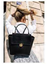 Christian Laurier Skórzany plecak "Arizona" w kolorze czarnym - 24 x 23 x 12 cm rozmiar: onesize. Czarne plecaki Christian Laurier, bez wzorów, z materiału. Za 217.99 zł.