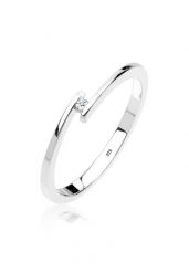 Elli DIAMONDS Damskie zaręczyny z diamentem (0.015 ct.) w srebrze 925 Sterling Silver Pierścionki 1 ct. Szare pierścionki damskie Elli DIAMONDS, z diamentem, srebrne. Za 303.99 zł.