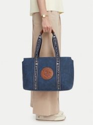 Beverly Hills Polo Club Torebka CWBEO-BHPC-L-007-10 Granatowy. Niebieskie shopper bag Beverly Hills Polo Club, bez wzorów, ze skóry, bez dodatków. Za 179.99 zł.