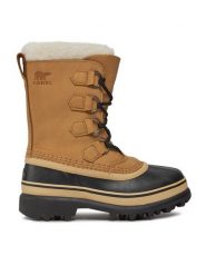 Sorel Śniegowce Caribou NL1005 Brązowy. Brązowe śniegowce damskie Sorel, z nubiku. Za 449.99 zł.
