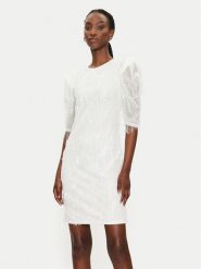 YAS Sukienka koktajlowa Bella 26034900 Biały Regular Fit. Białe sukienki damskie YAS, bez wzorów, z syntetyku, wizytowe, bez ramiączek. Za 279.99 zł.