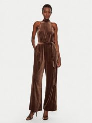 Gap Kombinezon 645193-01 Beżowy Wide Leg. Brązowe sukienki damskie GAP, bez wzorów, z syntetyku, bez ramiączek. Za 209.99 zł.