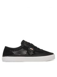 Tommy Hilfiger Sneakersy Th Open Mesh Vulc Sneaker FW0FW08684 Czarny. Czarne obuwie sportowe damskie Tommy Hilfiger, z materiału, bez zapięcia. Za 229.99 zł.