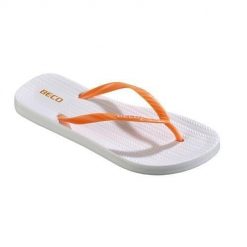 Beco Sunshine japonki damskie, biało-pomarańczowe. Białe klapki damskie 47 Brand, bez wzorów, bez obcasa, bez zapięcia. Za 198.99 zł.