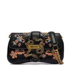 Torebka Just Cavalli. Czarne torebki wieczorowe damskie Just Cavalli, bez wzorów, bez dodatków. Za 829.99 zł.