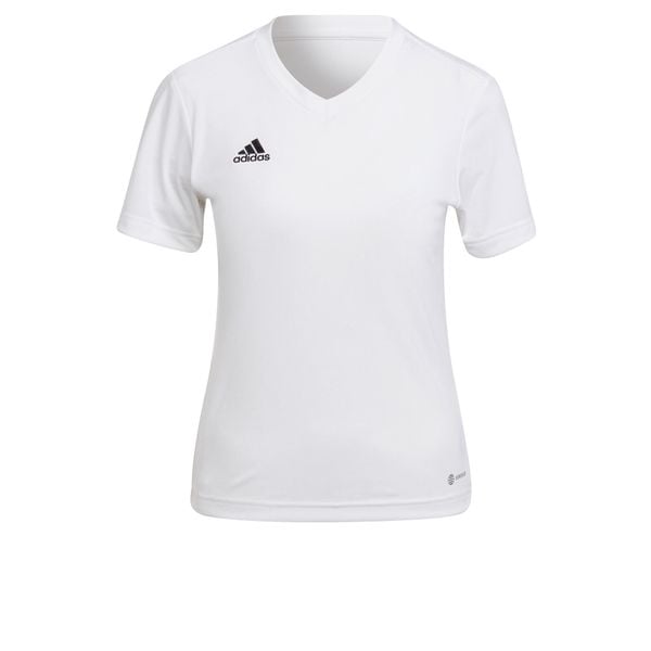 Koszulka piłkarska damska Adidas Entrada 22 Jersey. Białe bluzki damskie Adidas, xs, bez wzorów, z jersey, bez kołnierzyka, bez ramiączek. Za 64.00 zł.
