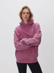 Bawełniana bluza - jasnofioletowy. Fioletowe bluzy damskie Reserved, l, bez wzorów, z bawełny, bez kaptura. Za 119.99 zł.