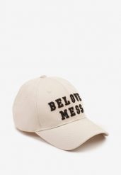 Beżowa Czapka z Bawełny z Daszkiem i Napisem Mirazi. Brązowe czapki z daszkiem damskie Renee, bez wzorów, z bawełny. Za 34.99 zł.