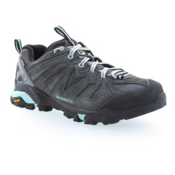 Buty turystyczne damskie Merrell Capra Mid GTX wodoodporne. Obuwie trekkingowe damskie Merrell, z gore-texu, bez zapięcia. Za 549.99 zł.