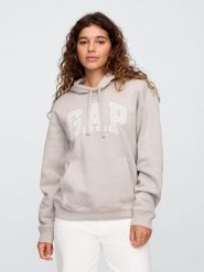 GAP Bluza w kolorze szaro-beżowym rozmiar: M. Brązowe bluzy damskie GAP, m, bez wzorów, z kapturem. Za 135.81 zł.